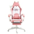 thumbnail image 1 of Dowinx Cute Cat-Ear Gaming Chair with Massaging Lumbar Support, Ergonomic Computer Gaming Chair for Girl and Adults, Reclining Comfort Game Chairs with Footrest, Pink, 1 of 8