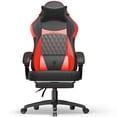 thumbnail image 1 of KARXAS Adult Gaming Chair Faux Leather PC Gaming Chair with Footrest and Lumbar Support, Black and Red, 1 of 8