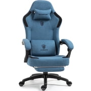 GOOSEA Fabric Gaming Chair with Pocket Spring Cushion, Breathable Computer Chair with Massage Lumbar Support and Footrest, High Back Office Chair for Adults, 30