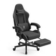 thumbnail image 1 of Dowinx Fabric Gaming Chair with Pocket Spring Cushion, Ergonomic Computer Chair with Footrest, Cloth Gamer Chair with Massage Lumbar Support and Headrest, Black, 1 of 8