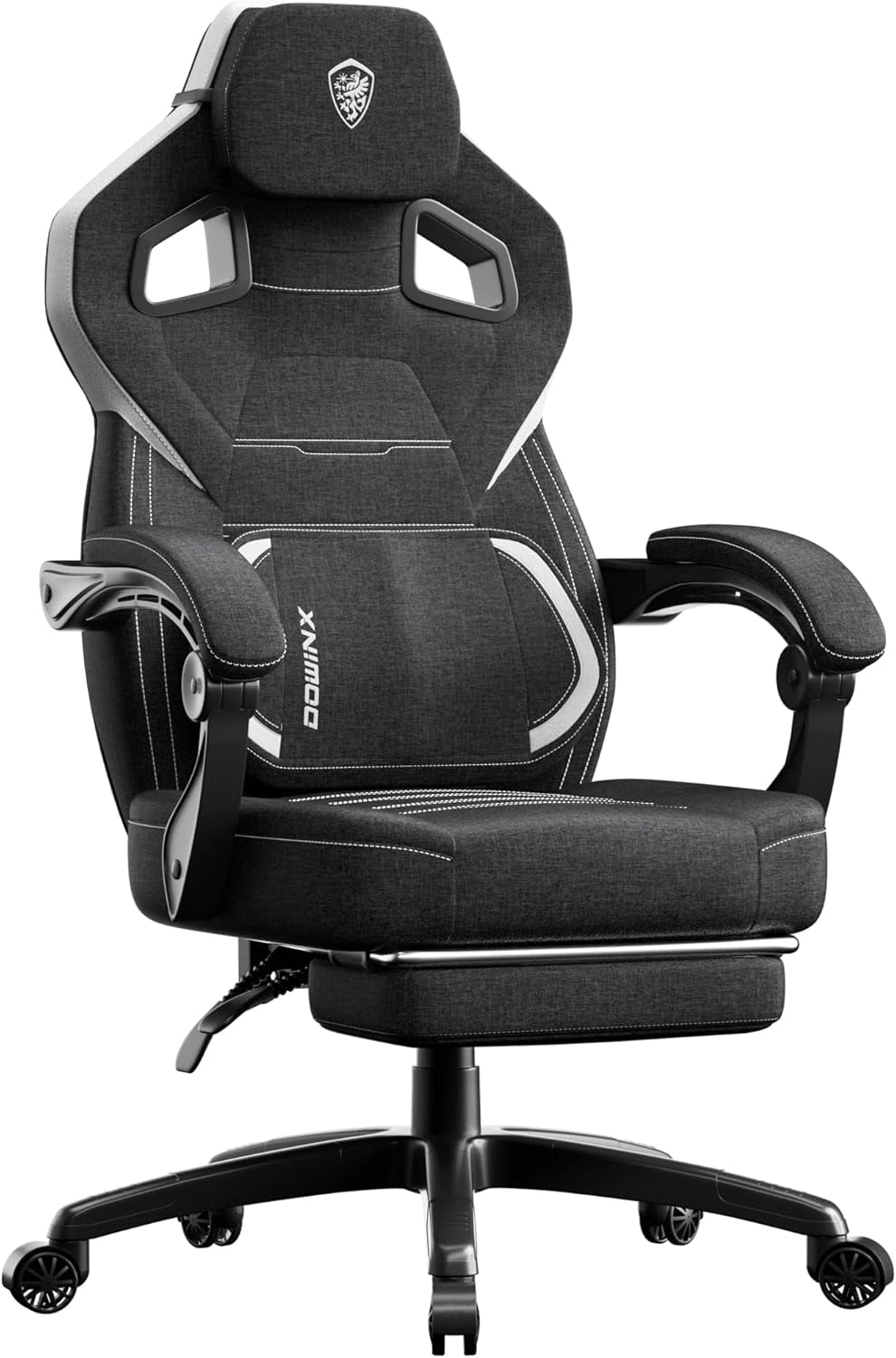 Dowinx Fabric Gaming Chair with Footrest, Big and Tall Ergonomic Gamer ...