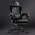 thumbnail image 1 of Dowinx Gaming Chair with Pocket Spring Cushion for Adults, Ergonomic Computer Chair with Footrest and Massage Lumbar Support for Office, Gaming, 300LBS, Green, 1 of 10