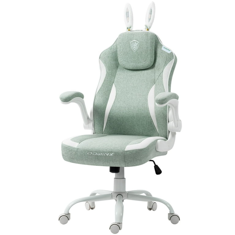 Dowinx Gaming Chair with Bunny Ears, Pink Ergonomic Computer Chair