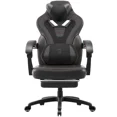 thumbnail image 1 of Dowinx Big and Tall Gaming Chair with Footrest & Massage - Heavy Duty Ergonomic Computer Chair for Adults, Black, 1 of 7