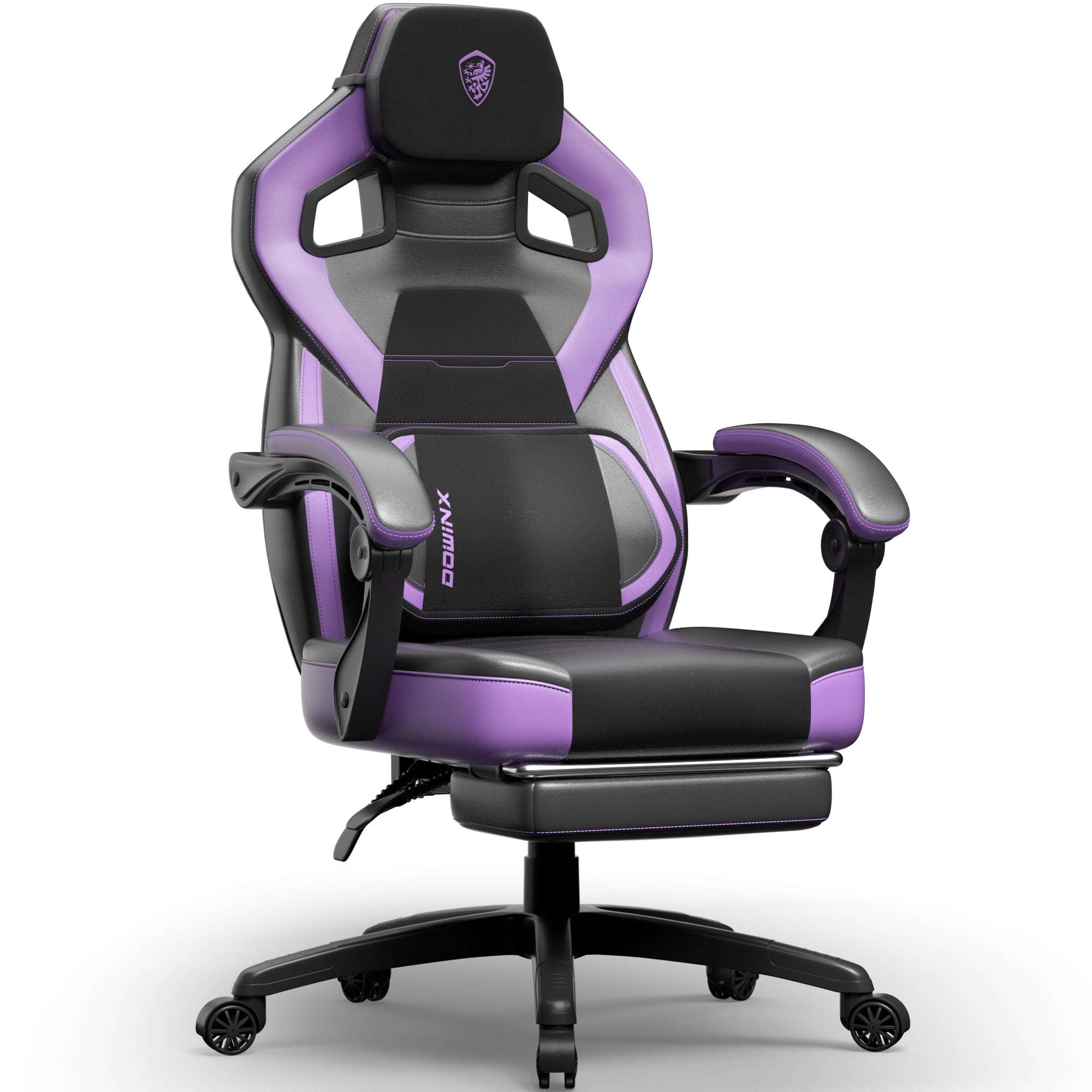 Dowinx Gaming Chair with Footrest Big and Tall Gaming Chair for Heavy People Computer PC Gamer Chair for Adult with Massage Purple