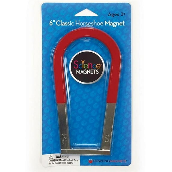 Dowling Magnets Classic Horseshoe Magnet 6", Pack of 2