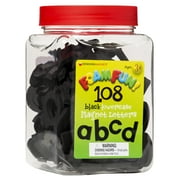 Dowling Magnets Foam Fun! Lowercase Black Magnetic Letters, 108 Pieces