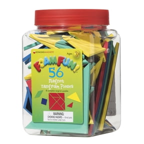 Dowling Magnets Foam Fun! Magnet Tangrams Pieces (56 Pieces)