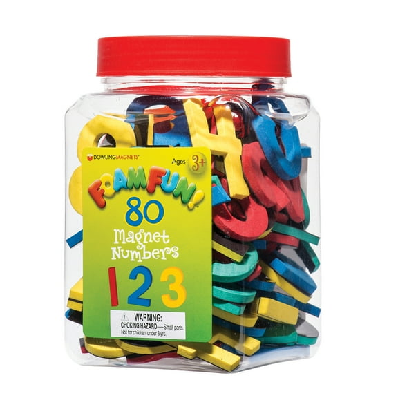 Dowling Magnets Foam Fun! Number Magnets, 80 Per Pack