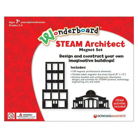 Dowling Magnets Wonderboard STEAM Architect Magnet Set