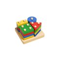 thumbnail image 1 of Dowmoo Educational Geometric Five Columns Toy Set, 48Pcs For Preschool Learning, Fine Motor Skills Development For Toddlers Ages 2+, 1 of 9