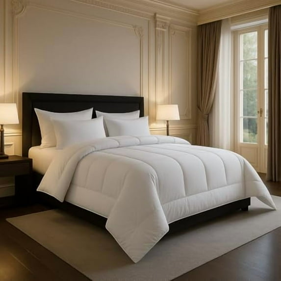Down Alternative Comforter King Size – Luxury Premium Quilted Duvet Insert with Corner Tabs, All Season Hotel Bedding, Gifts for Women and Men