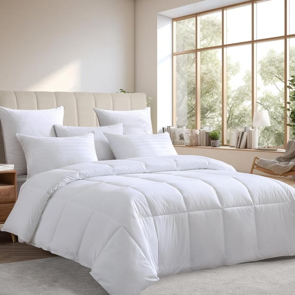 Down Alternative Comforter King Size Organic Cotton Duvet Insert Hotel Collection Hypoallergenic Machine Washable Comforter 108 x 98 for All Season