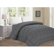 Down Alternative Double-Filled Comforter %100 , King/Cal King , Gray