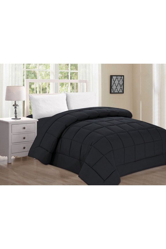 Down Alternative Double Filled Comforter Full/Queen , Black