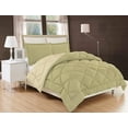 thumbnail image 1 of Elegant Comfort Duvet Inserted Reversible 3pc Comforter Set-King/Cal King, Sage/Cream, 1 of 1