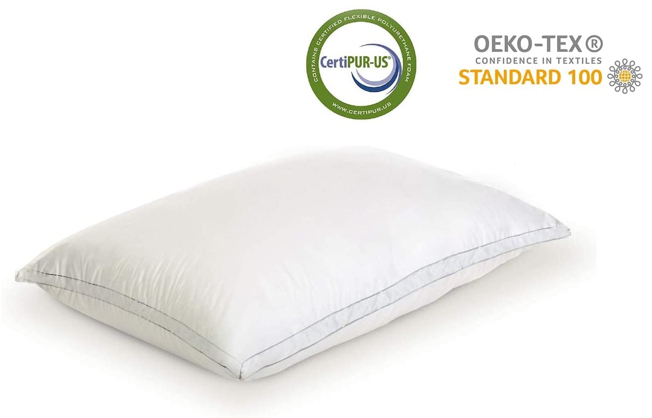 Down Alternative Gusset Organic Cotton Pillow in a Pillow