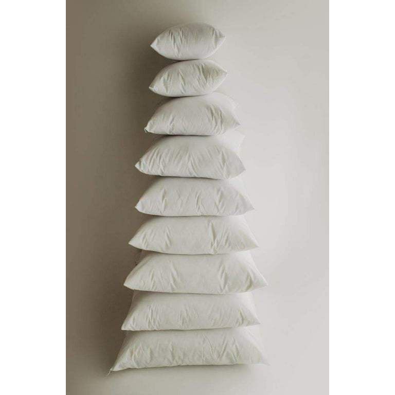 Down Alternative Hypoallergenic Pillow Insert Cotton Cover | 18x18 | 20x20  | 22x22 | Throw Pillow