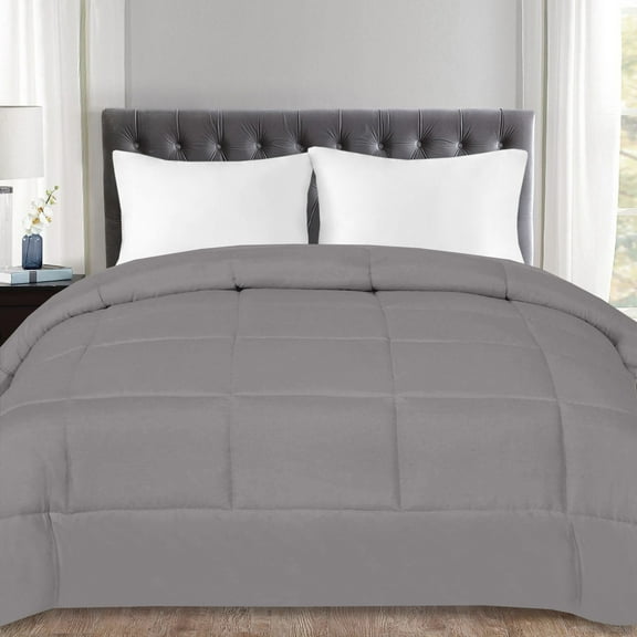 Down Alternative Polyester Box Stitch Microfiber Comforter - King