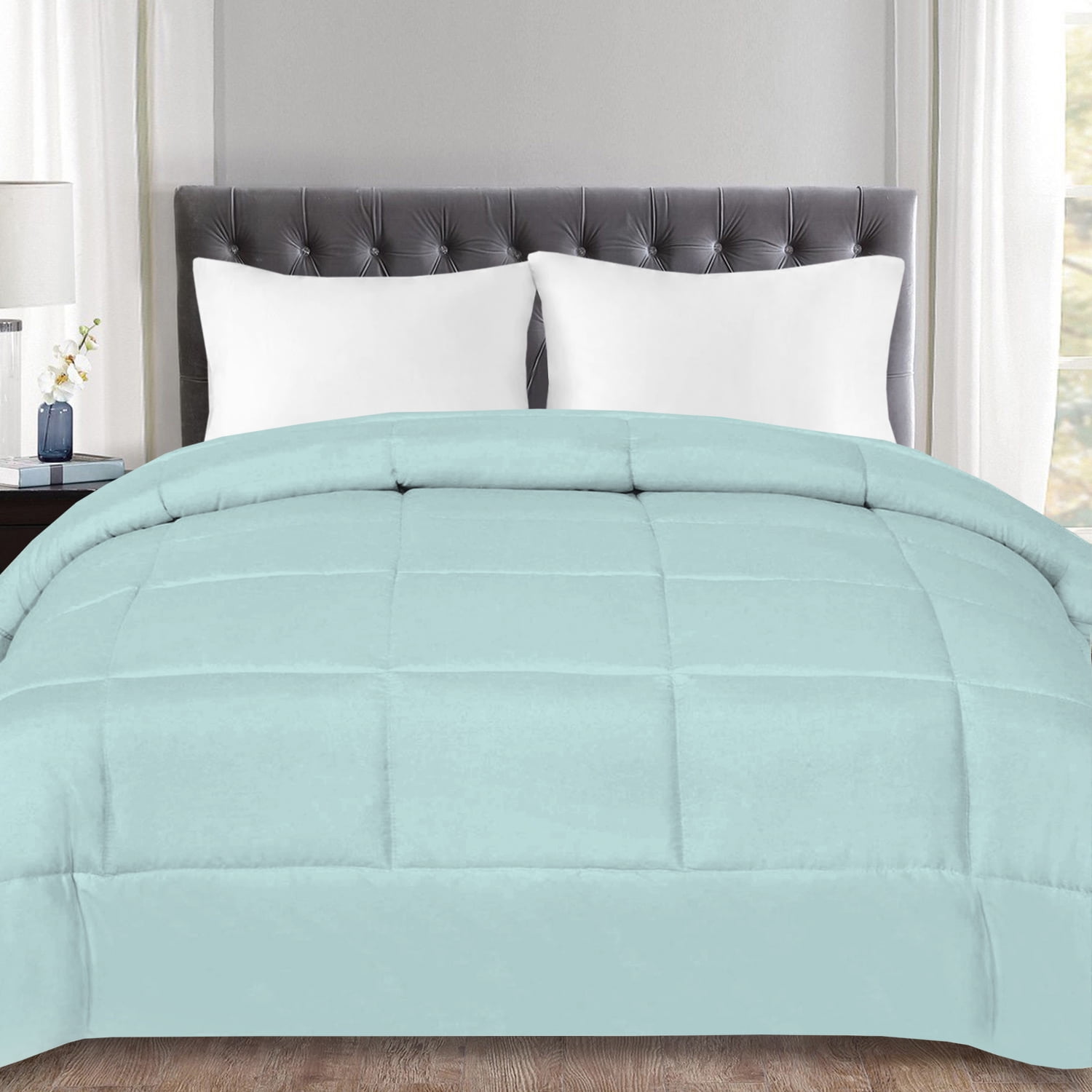 Down Alternative Polyester Box Stitch Microfiber Comforter - King