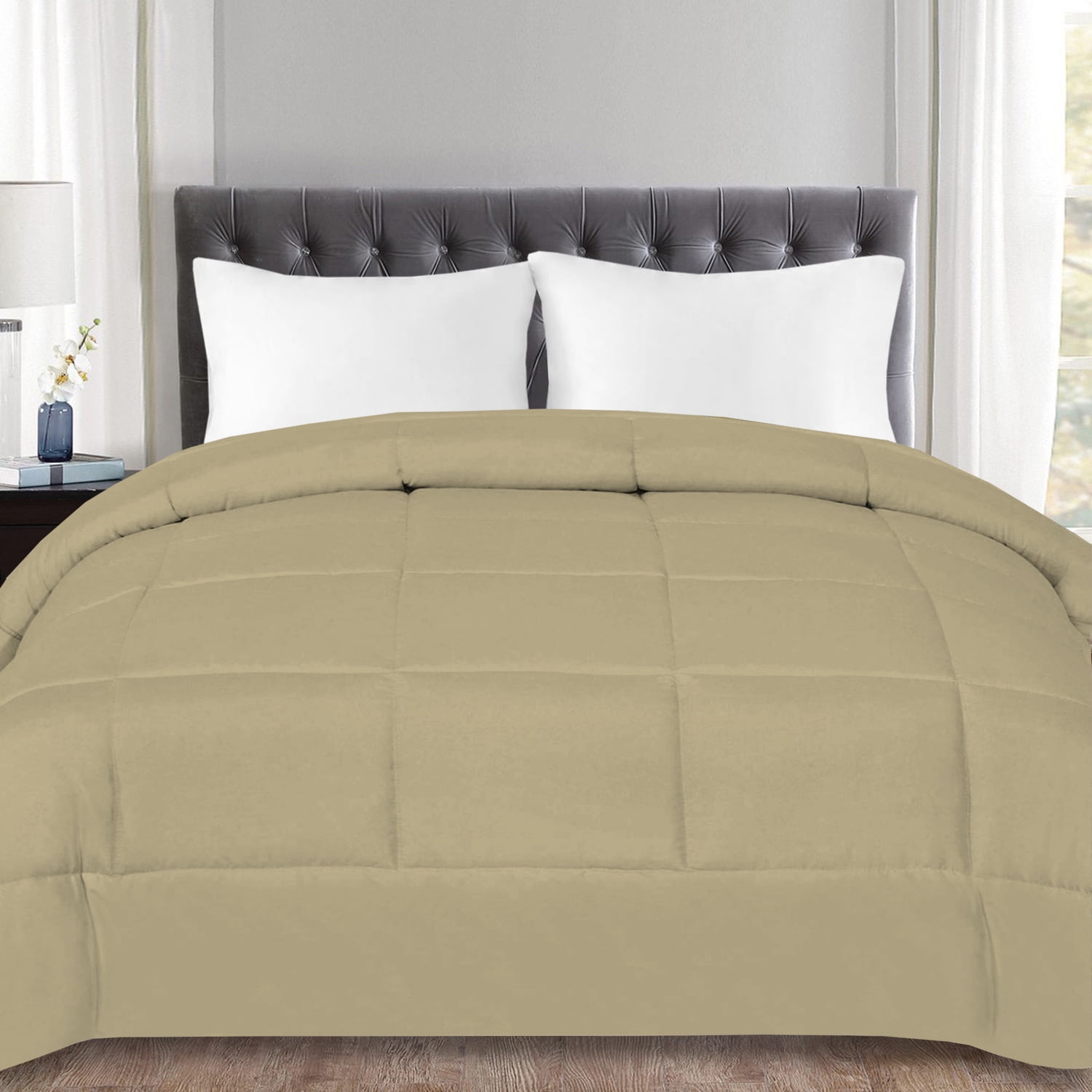 Down Alternative Polyester Box Stitch Microfiber Comforter - King