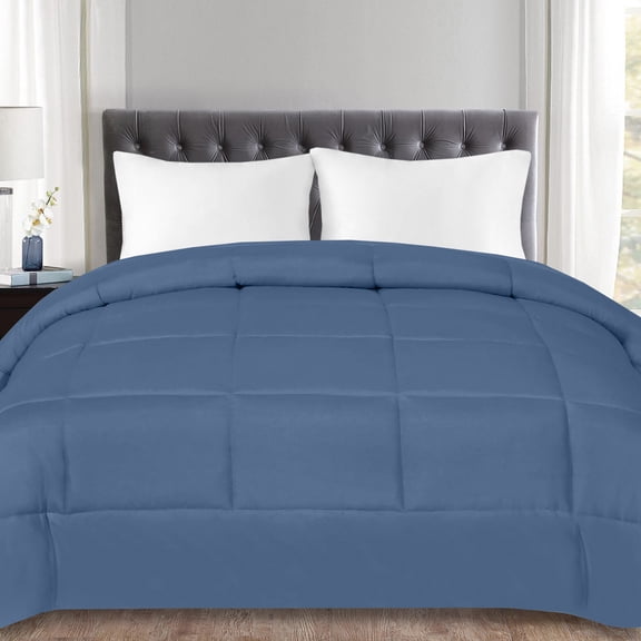 Down Alternative Polyester Box Stitch Microfiber Comforter - Twin