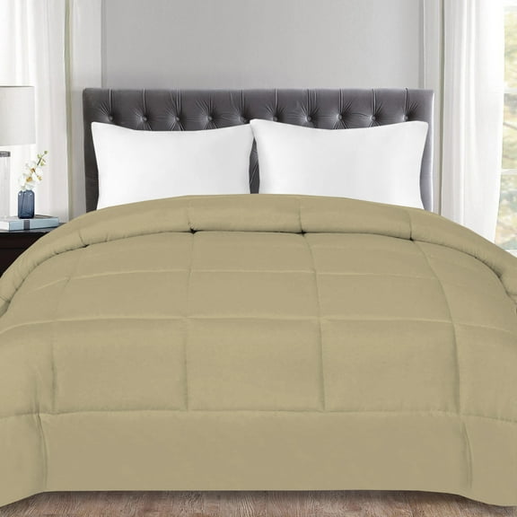 Down Alternative Polyester Box Stitch Microfiber Comforter - Twin