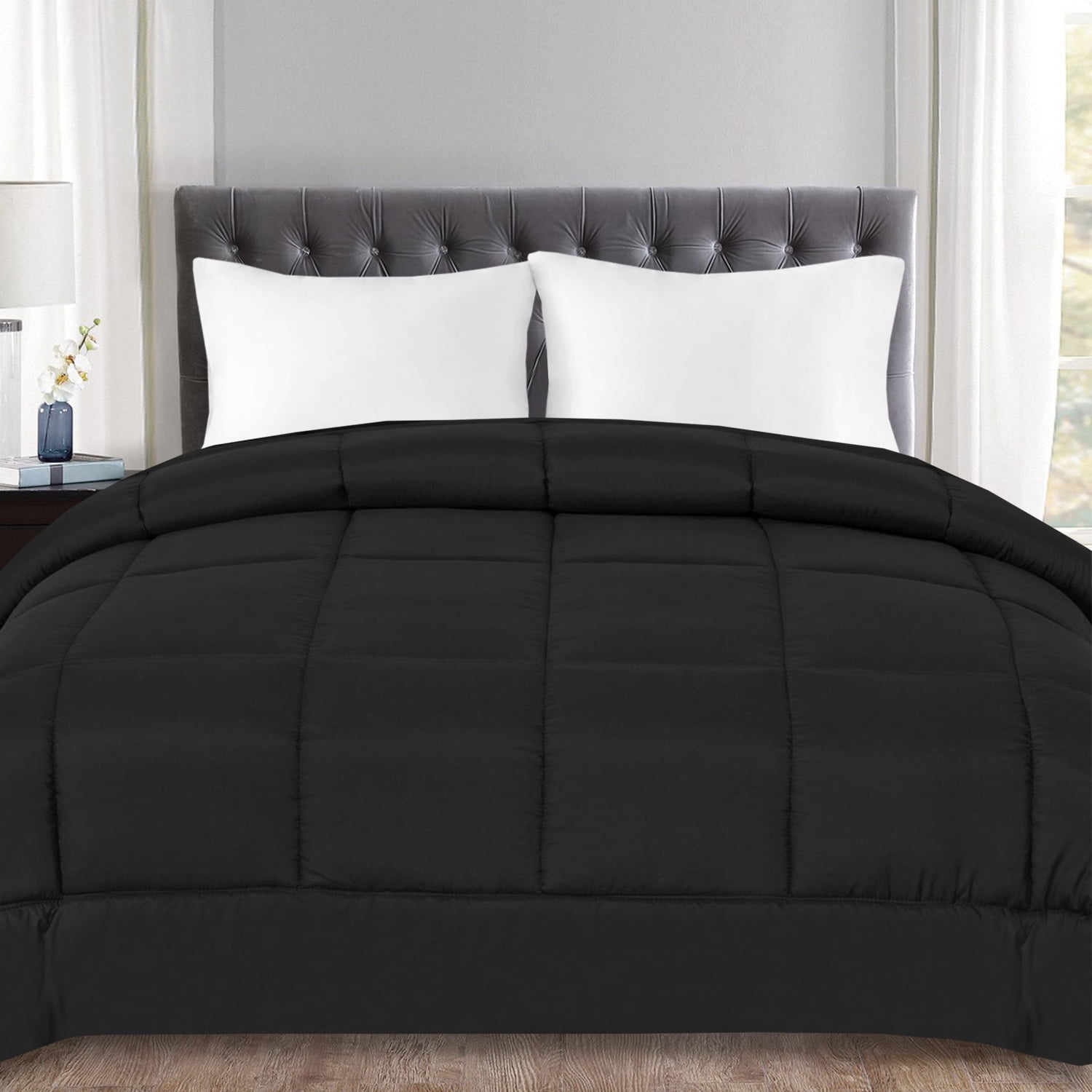 Down Alternative Polyester Box Stitch Microfiber Comforter - Twin
