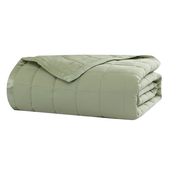 Beatrice Home Fashions, Down Alt Blanket with Satin Trim, Full/Queen, Sage