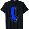 thumbnail image 1 of Down Arrow Pointing Down T-Shirt men and women can wear, black, white, gifts, 1 of 4