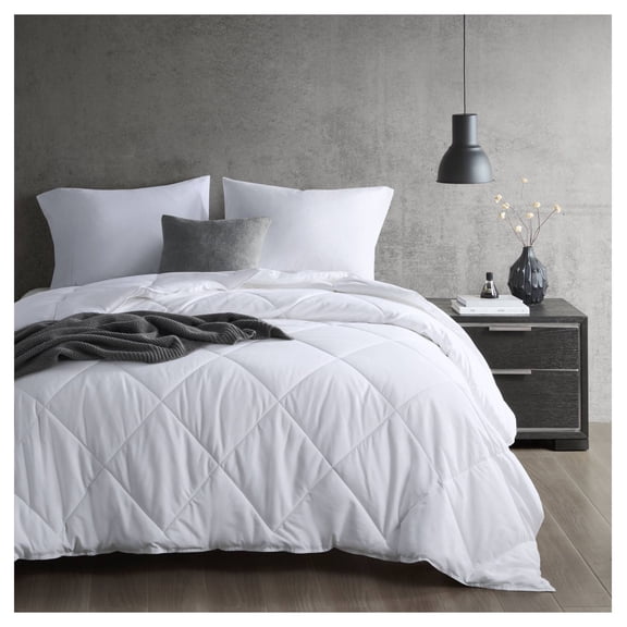 Down Comforter Oversized - Cooling Jersey Knit - Silky Smooth - Noiseless - Machine Washable - Oeko-Tex Certified - All Season