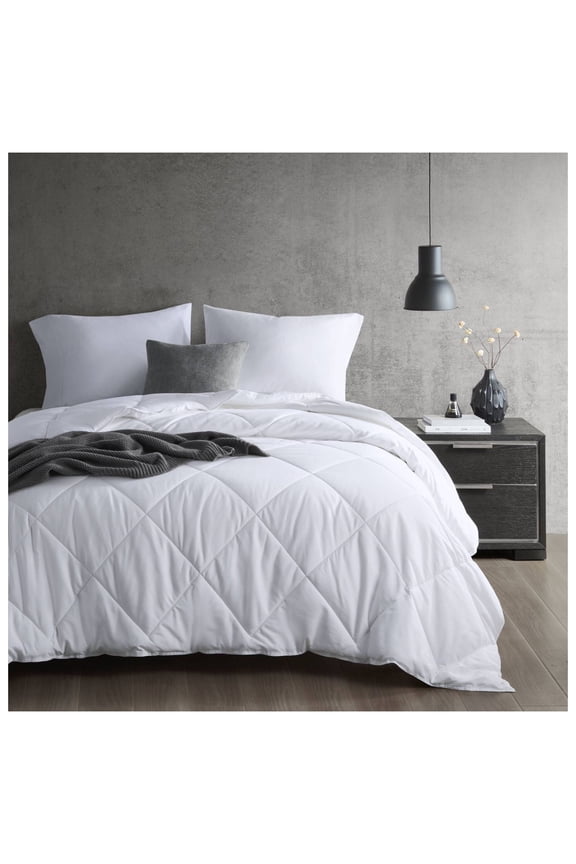 Down Comforter Oversized - Cooling Jersey Knit - Silky Smooth - Noiseless - Machine Washable - Oeko-Tex Certified - All Season