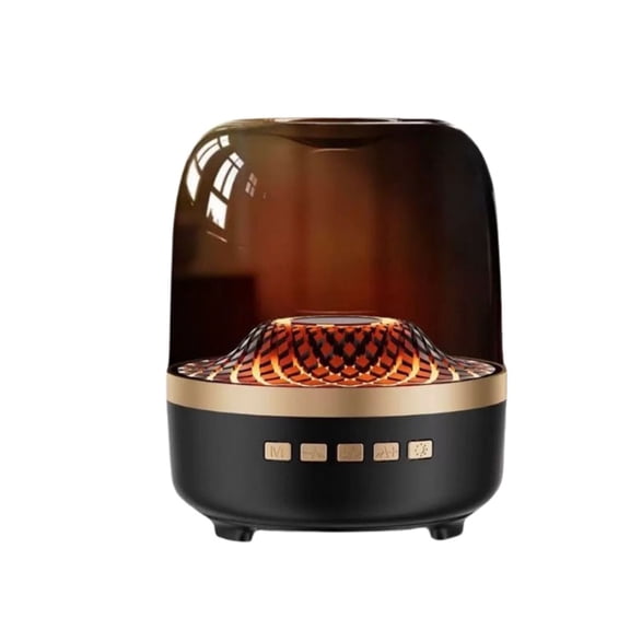 Down-Firing Subwoofer Bluetooth Speaker, Glass Design, TWS Pairing, 7 RGB Lights