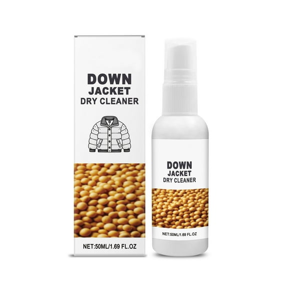 Down Jacket Cleaner Spray for Fluffiness Restoration Dirt and Odor Removal Mild Cleaning 50ml
