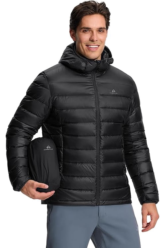 Down Jacket Men Pioneer Camp 650 Fill Primaloft Hood Packable