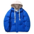 thumbnail image 1 of Down Jacket Men Warm Winter Coats for Mens Puffer Jackets with Hood Blue XXXXL, 1 of 4