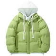 thumbnail image 1 of Down Jacket Men Warm Winter Coats for Mens Puffer Jackets with Hood Green XL, 1 of 5