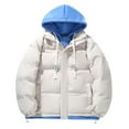 thumbnail image 1 of Down Jacket Men Warm Winter Coats for Mens Puffer Jackets with Hood White M, 1 of 9