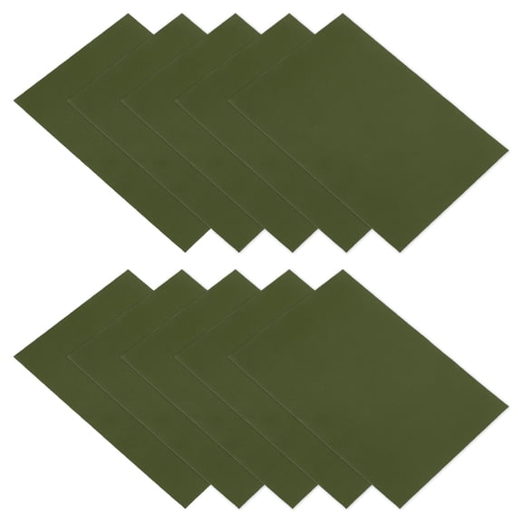 Down Jacket Repair Patch 6" x 8", 10 Pack Self Adhesive Nylon Fabric Patch for Tent Clothes, Army Green