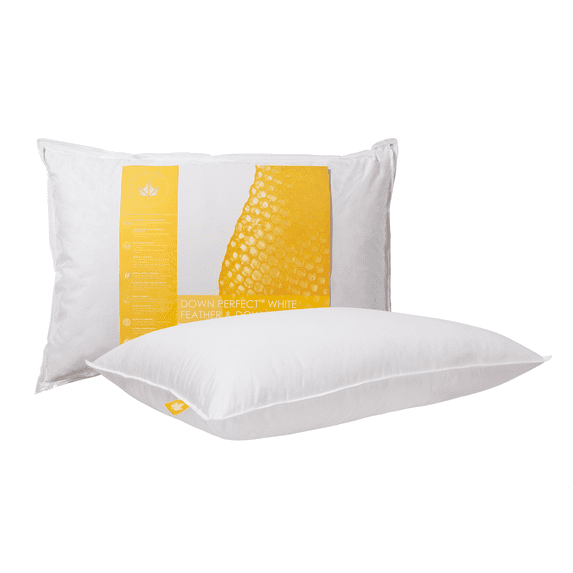 Down Perfect White Feather & Down Pillow - Firm Support - Queen Size