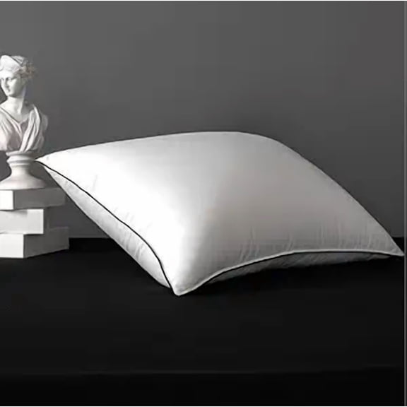 Down Pillow, 650 Fill Power, 100% Cotton Fabric, Soft Support, Queen Size