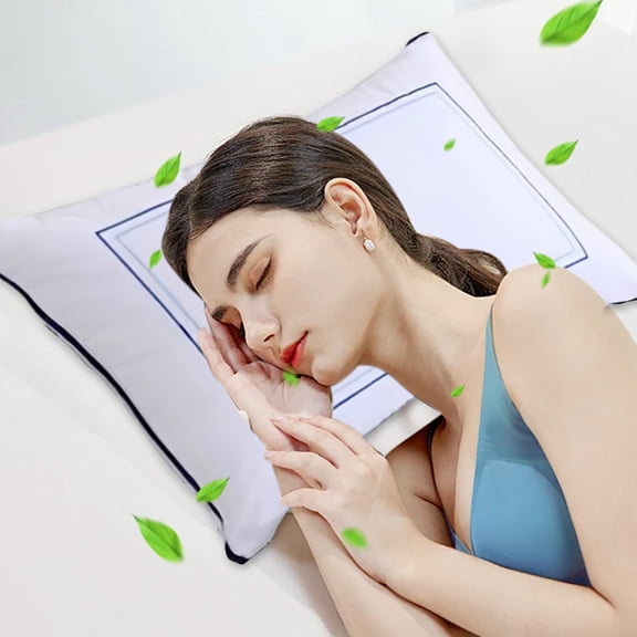 Down Pillow Hotel Grade Soft Supportive Bed Pillow for Back Side Stomach Sleepers Breathable Microfiber Fill Machine Washable(1 pc Pillow Core)