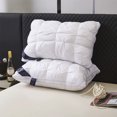thumbnail image 1 of Down Pillow, Soft Washable Hotel Quality Bed Pillow, Twisted Design Cool Breathable Polyester Back Support Pillow For Side Sleeping, White, 1 of 6