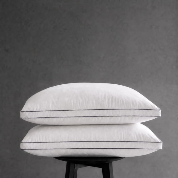 Down Pillow Standard Size 20" x 26" with 3-Zone Design Soft 600 Thread Count Cotton Cover White