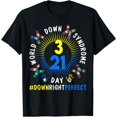 thumbnail image 1 of Down Right Perfect World Down Syndrome Awareness Day Socks T-Shirt, 1 of 3