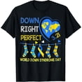 thumbnail image 1 of Down Right Perfect - World Down Syndrome Awareness Day T-Shirt Black 3X-Large, 1 of 4