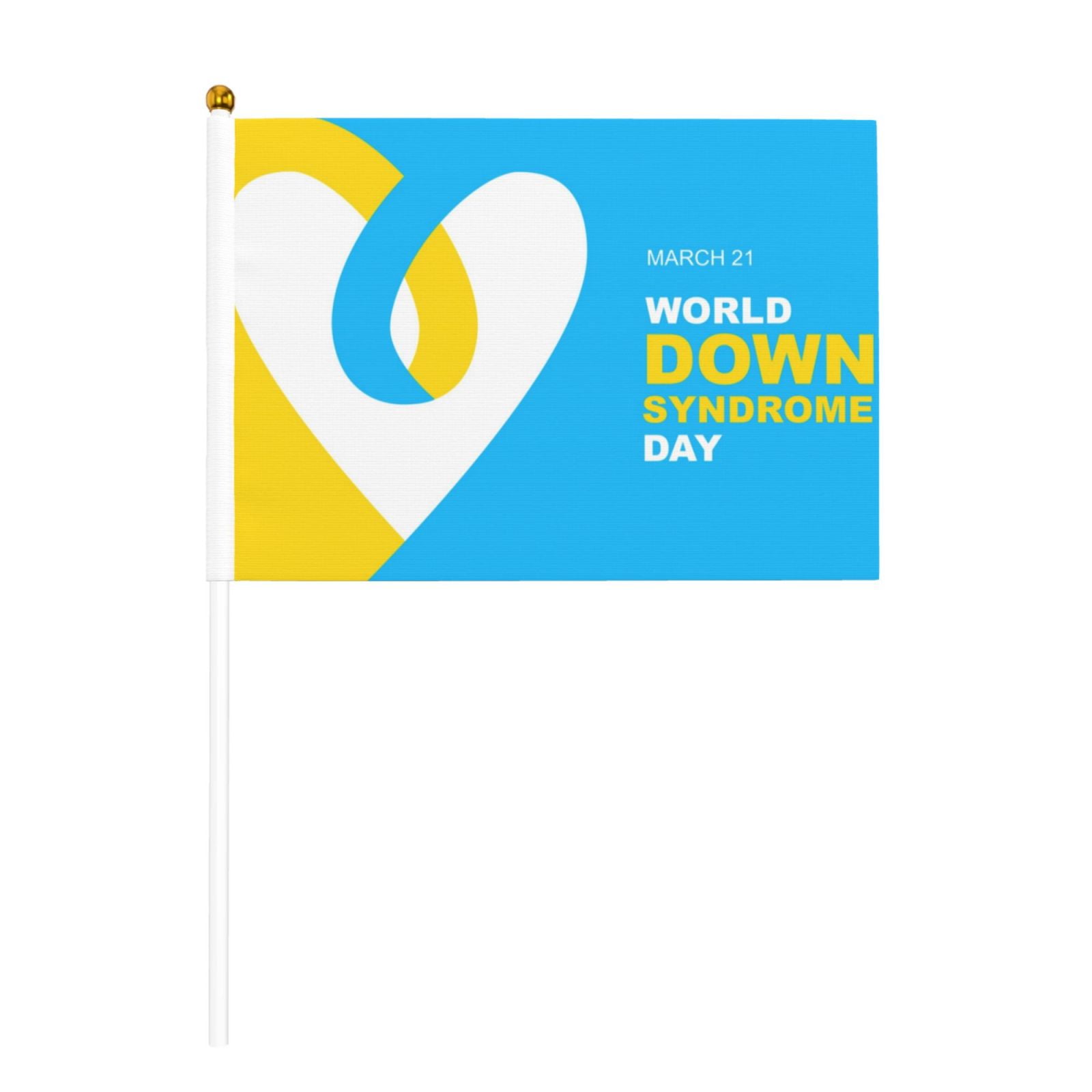 Down Syndrome Awareness Day Flags 10 Packs Mini Handheld Flag Desk Flag