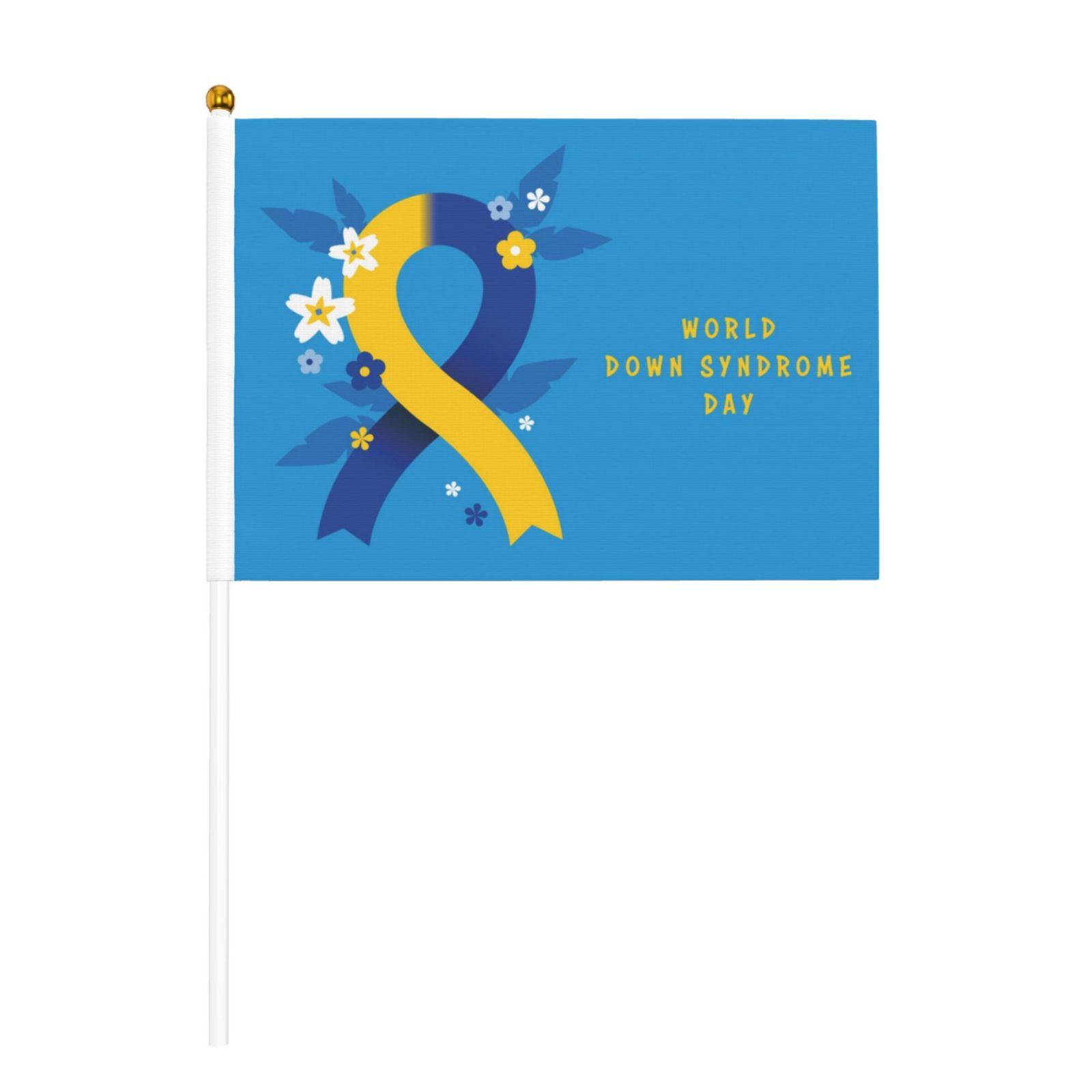 Down Syndrome Awareness Day Flags 10 Packs Mini Handheld Flag Desk Flag