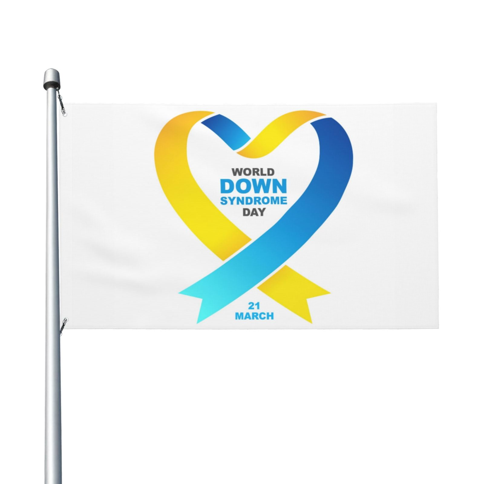 Down Syndrome Awareness Day Garden Flags with Metal Grommets 3 x 5 Ft