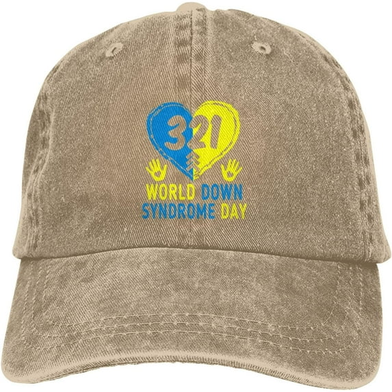 Down Syndrome Awareness Funny Hat Adjustable Denim Baseball Cap Black Dad Hat Men Women